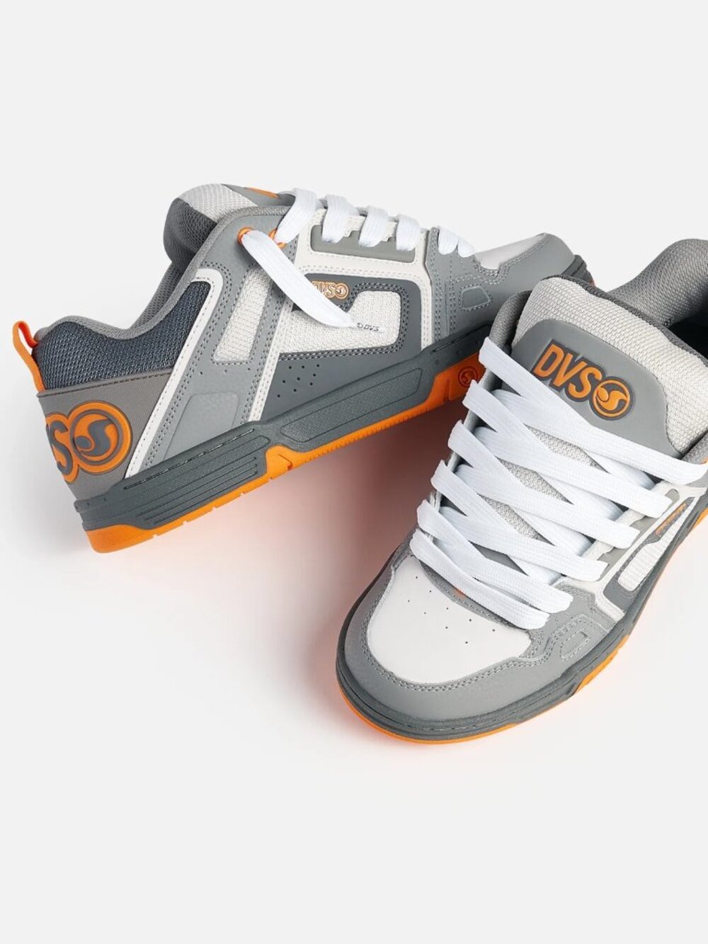 DVS Shoes Comanche in Charcoal / Grey / Orange, Size 9.5